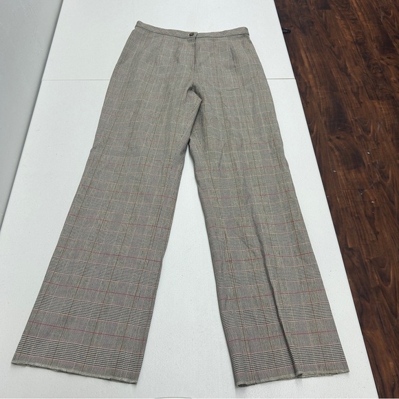 Plaid Wide-Leg Trousers - Picture 1 of 3